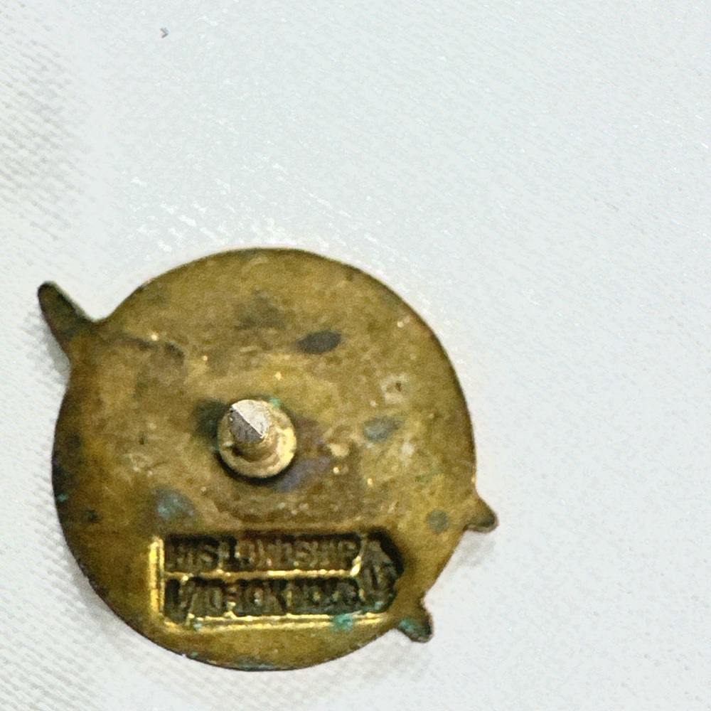 NASA Gold Tone Enamel Pin - Round “meatball” logo vintage - Picture 2 of 4